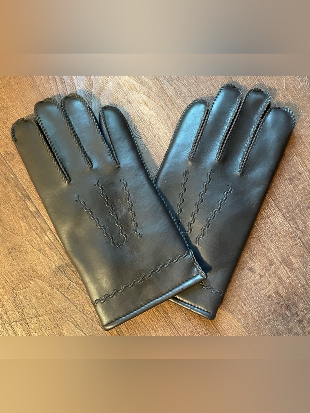 Vintage brown vinyl lined men’s gloves Taiwan